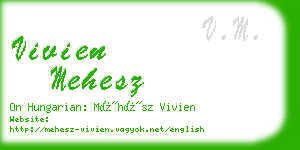 vivien mehesz business card